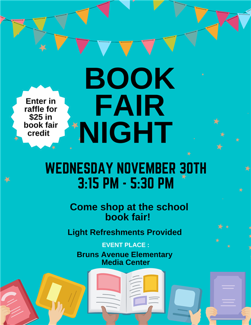 Book Fair Night Wednesday November 30th 3:15-5:30pm